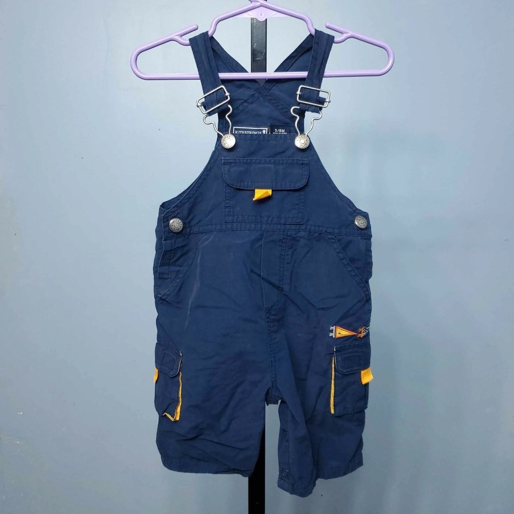 3/$20 Kitestrings by Hartstrings Boys Blue Yellow Overalls |Size: 3-6M
